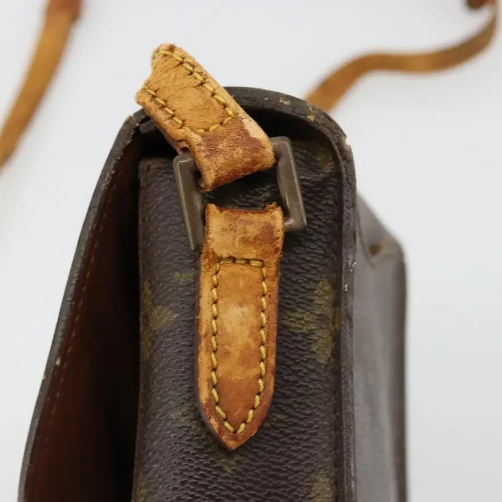 Louis Vuitton Monogram Saint Cloud PM Shoulder Bag Brown